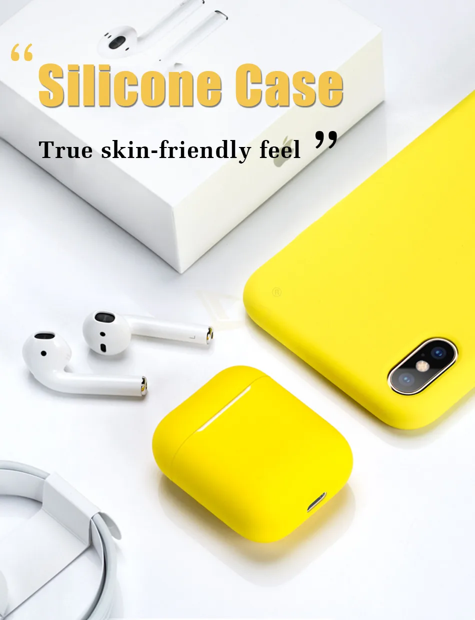 Роскошный официальный силиконовый чехол для наушников для Apple AirPods 1 2, мягкий чехол, беспроводные Bluetooth наушники для Airpods, чехол