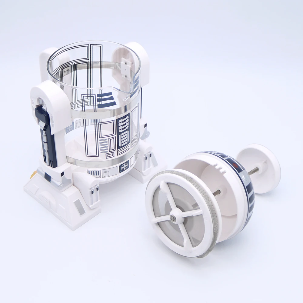 960 мл Домашний Мини Звездные войны Робот R2-D2 креативный французский пресс Домашний Мини Френч-пресс эспрессо черный кофе ручной кофейник