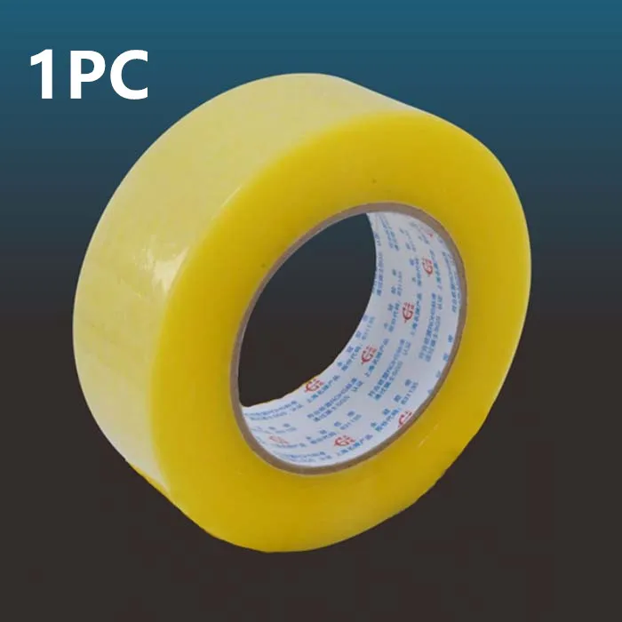 1PC yellow 1 рулон 50 мм* 150 м прозрачная упаковка прочная клейкая лента клей уплотнительная лента герметик для картонной упаковки пластиковая Экспресс-упаковочная лента - Цвет: 1PC yellow
