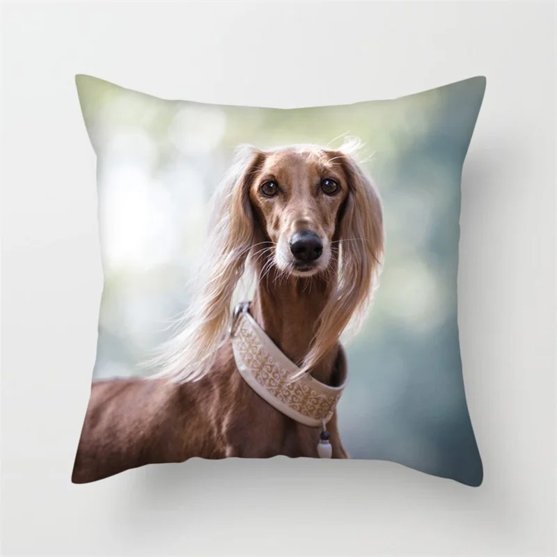 Fuwatacchi симпатичная наволочка для собаки диванной подушки дивана спальни льняная