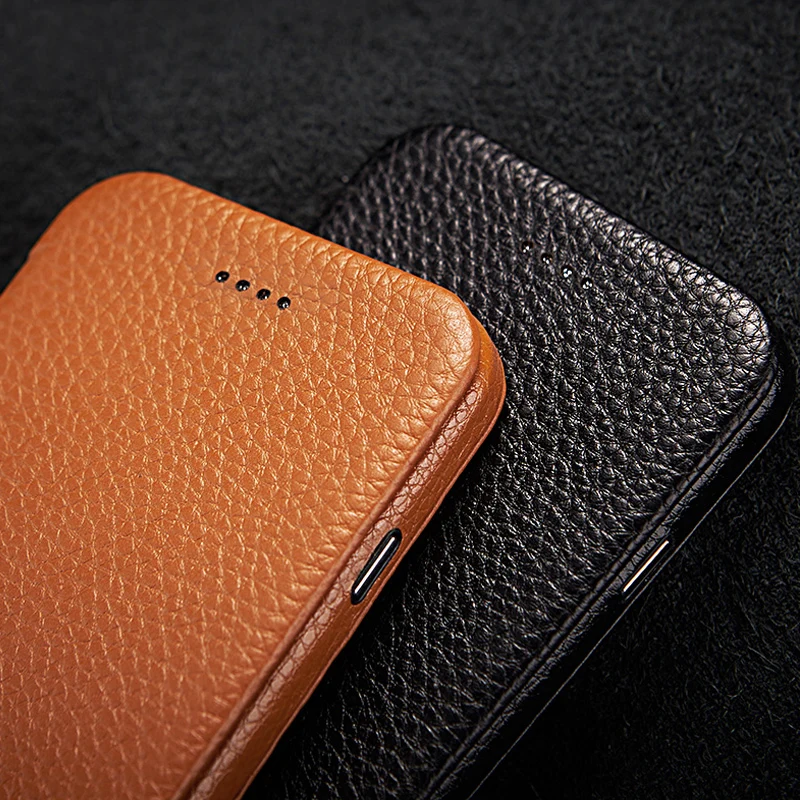 Jisoncase защитный чехол для iPhone 7 с откидной крышкой из натуральной кожи магнитный