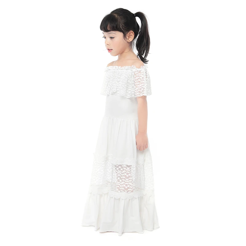 Kaia Angel 2020 new girl princess dress wedding birthday party gift white summer factory wholesale 5 pieces / batch | Детская одежда и
