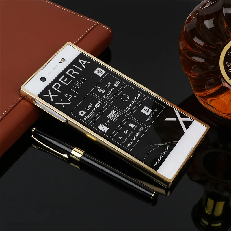 Зеркальный чехол для Sony XA1 металлическая рамка с зеркальной задней крышкой