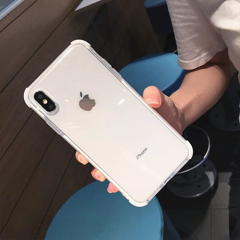 Противоударный бампер прозрачный силиконовый чехол для телефона для iPhone 11Pro Max X XR XS Max 8 7 6 6S Plus прозрачный защитный чехол