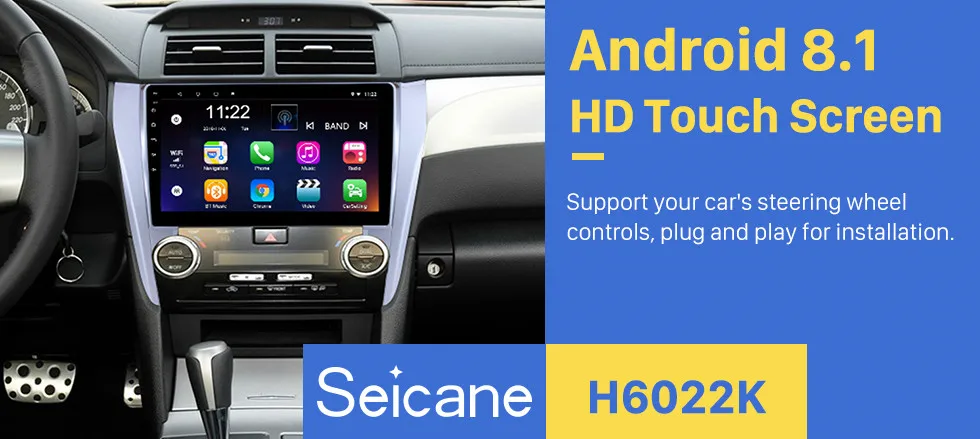 Seicane 10,1 дюймов полный сенсорный экран для Toyota CAMRY Android 8,1 gps навигационная система с радио заднего вида 4G WiFi Bluetooth