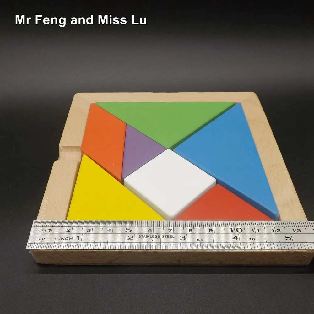 Красочные головоломки от Tangram деревянные игрушки игры для девочек мудрость вызов