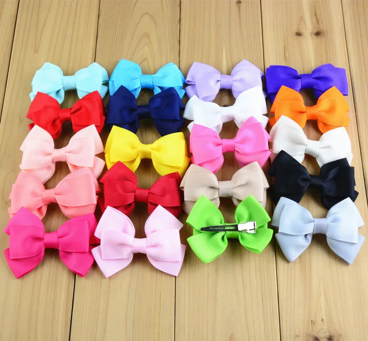 Новинка 20 цветов длина 3 дюйма высокое качество бантик с клипсой шт./лот Детские