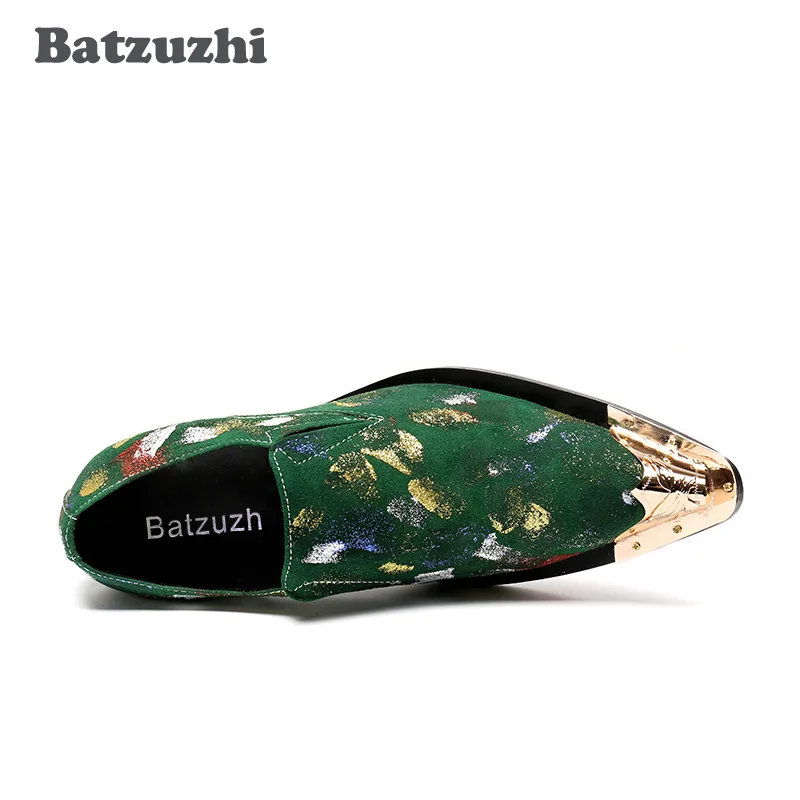 Batzuzhi итальянский Стиль дизайнерская мужская обувь вечерние туфли лодочки острый