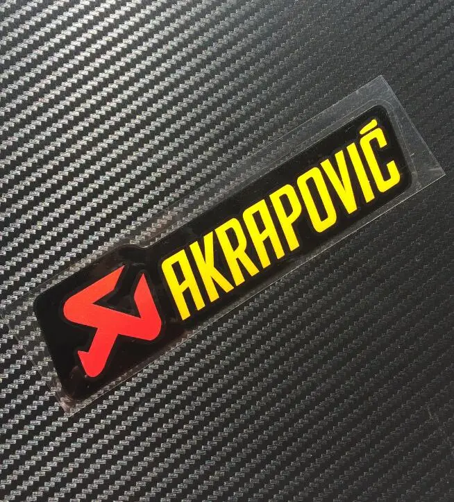 Akrapovic выхлопной глушитель Наклейка 15x3.5 cm мотоцикл Наклейки побег-трубы газ vent