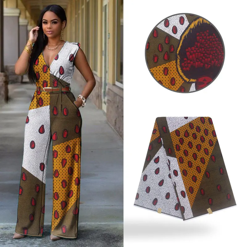 

Classical African Printed Wax Fabric Breathable Nigeria Cotton Wax Fabric Coated Fabric 6 yards per lot AYL- 2299