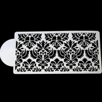 1pc stencil reusable openwork pet fancy lace cake mold around the edges of the sides fondant decorative template