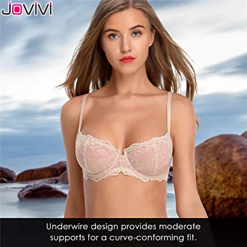 Jovivi 1 шт. Модный стильный женский кружевной бюстгальтер прозрачный сексуальный