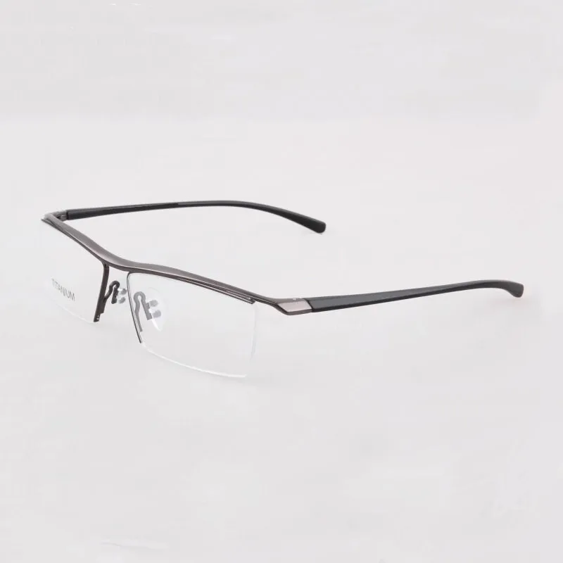Мужской чистый титан опт P8189TR половинная металлическая оправа по рецепту Мужская