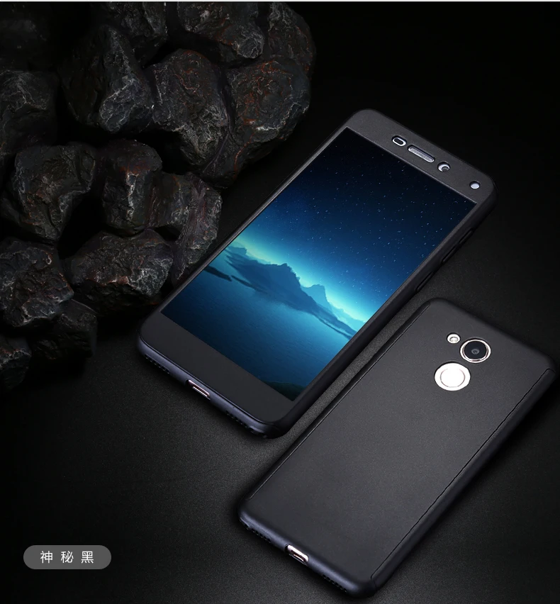 Закаленное стекло+ Роскошный Матовый Жесткий чехол на 360 градусов для huawei Honor 6C DIG-L21HN/для huawei Honor 6C Pro Fundas чехол
