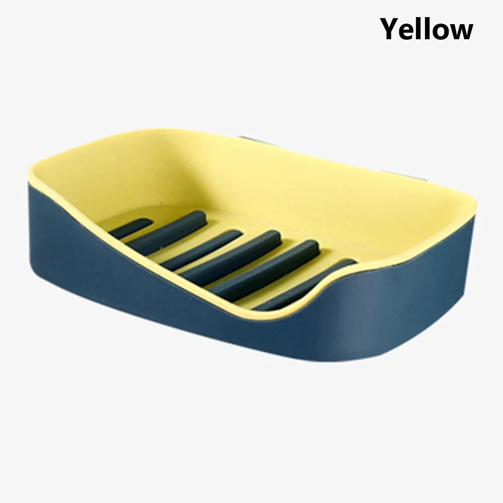 Yellow 1 шт. Soapbox мыльница клей творческие настенные корзины держатель домашняя отделка кухни аксессуары для ванной комнаты Горячая - Цвет: Yellow