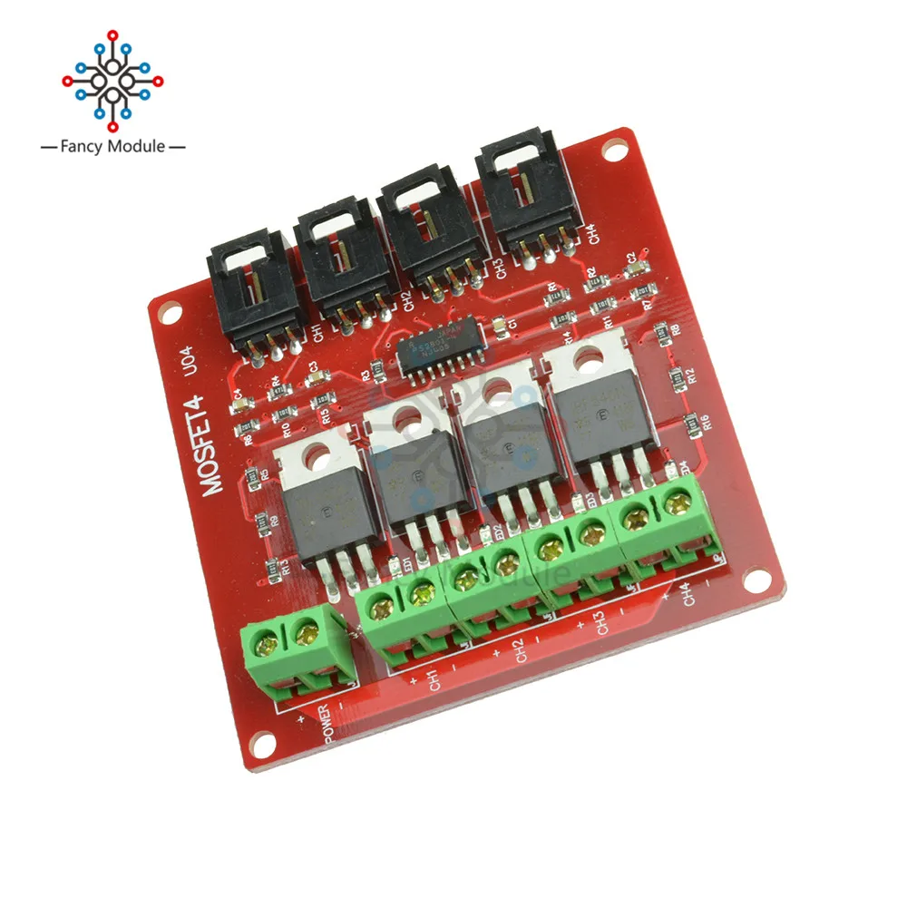 Четырехканальная 4-канальная Кнопка MOSFET IRF540 V4.0 + модуль переключателя для Arduino |