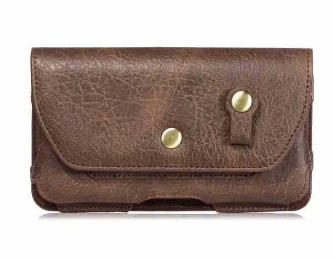 Коричневый Кожаный чехол на пояс с зажимом для Blackview BV9500 Pro OUKITEL K9 WP2 WP1 WP5000 K12 DOOGEE S80 Lite с держатель для карт - Цвет: Коричневый