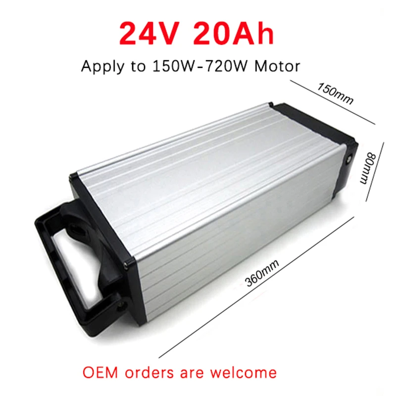 24V 20Ah 500W комплект литий-ионных батарей для электрического скутера Ebike Серебряная