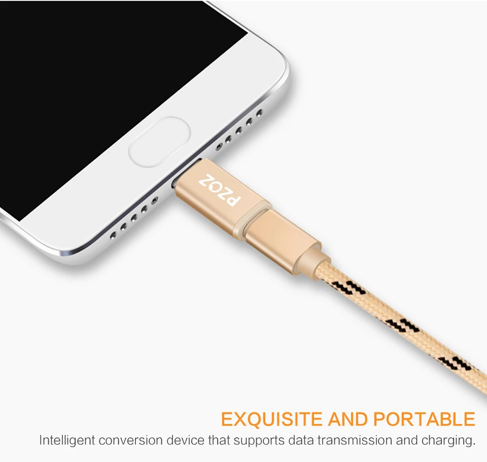 PZOZ Usb 3,1 type C штекер для Micro USB Женский Синхронизация зарядки type-c адаптер USB C для Micro адаптер для samsung huawei mate 10