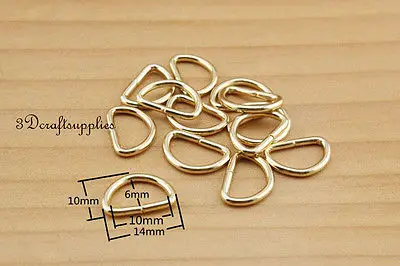 D-образные кольца кольцо для кошелька ленточная обвязка светло-золотого цвета 10