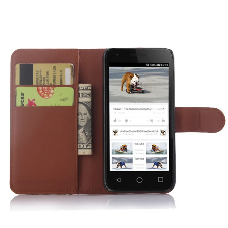 Лидер продаж кошелек Стиль кожаный чехол для Alcatel One Touch Pixi 3 4 5 (3g) 4027 4027X 4027D 4027N с