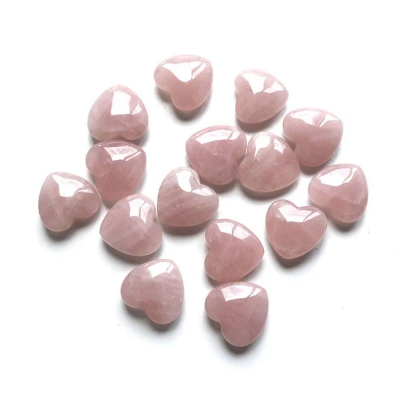 Бесплатная доставка гальваническое розовое кварцевое сердце ручная резка