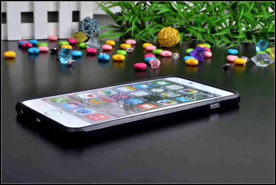 Двойной гибридный проданный цветной каркас ТПУ защитный бампер для Iphone 6 Plus 6s Plus 5," мягкий силиконовый бампер чехол 10-цвет s