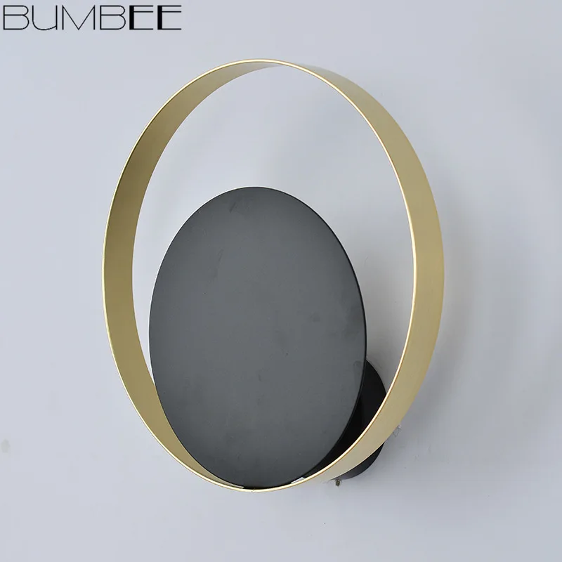 Роскошная настенная лампа в стиле постмодерн дизайнерский круговой светильник