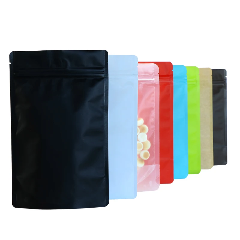 Leotrusting 50 шт./упак. стоьте вверх из матового алюминия Фольга Ziplock мешок красочные дой-Пак Кофе Чай упаковка мешок eco-friendly мешок подарка