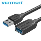 Кабель USB Vention, 0,5м, 1м, 1,5м, 2м, штекер-гнездо, высокоскоростной удлинитель USB 2,0, 3.0 для передачи данных, связи с ПК