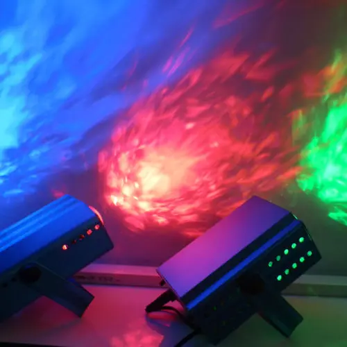 AOBO Lighting IR Remote 3W RGB LED Water Wave Ripple Effect Stage Light lighting Laser Projector with Mini Tripod for Party Show | Лампы и