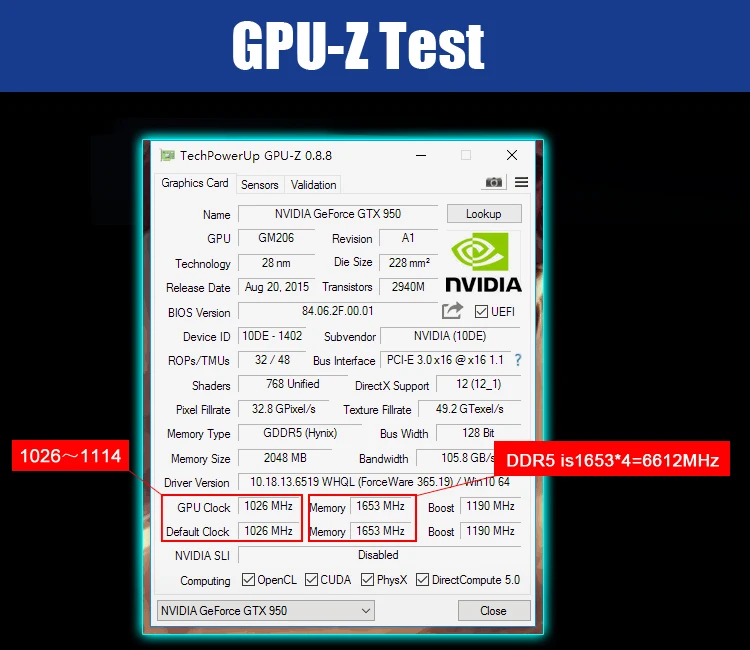 Оригинальная Видеокарта gtx 950, 2 Гб, 128 бит, GDDR5, видеокарта для nVIDIA Geforce GTX 950, Hdmi, Dvi, VGA