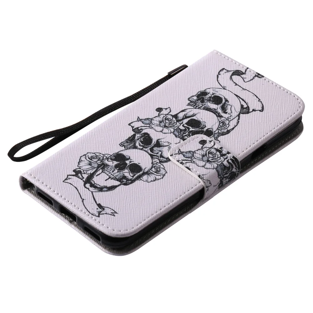 Череп цветочным узором кошелек Подставка держатель Чехол В виде ракушки сумка