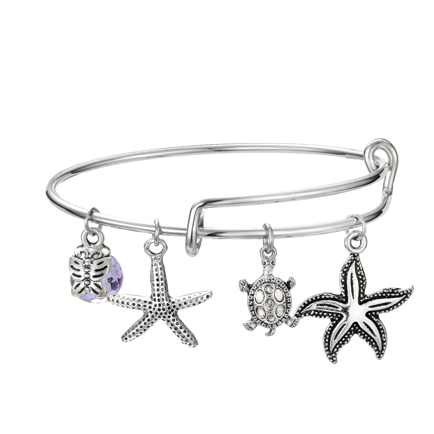 Женские браслеты с подвеской в виде раковины из серебра 925 пробы|Браслеты| |