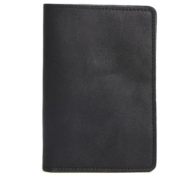 B-Napa leather black Распродажа! Натуральная кожа обложки для паспорта унисекс Crazy Horse кожа карты бумажник карты ID держатели клип multi card holder - Цвет: B-Napa leather black