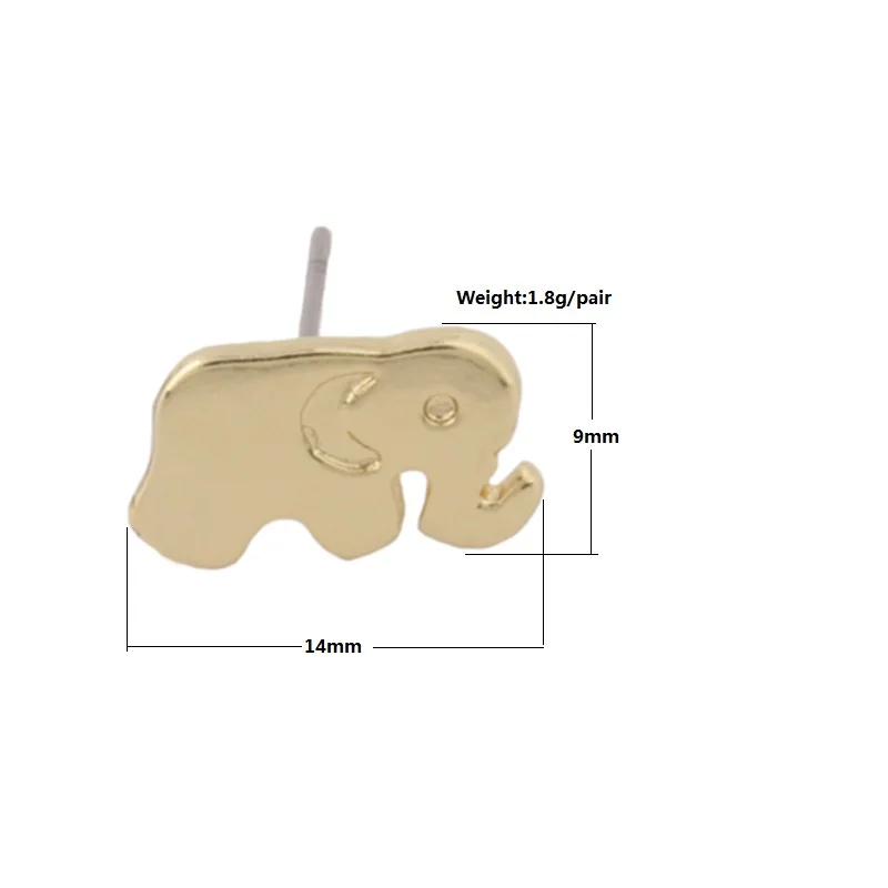 Серьги NeeFu WoFu металлические золотые серьги брендовые для женщин в форме слона