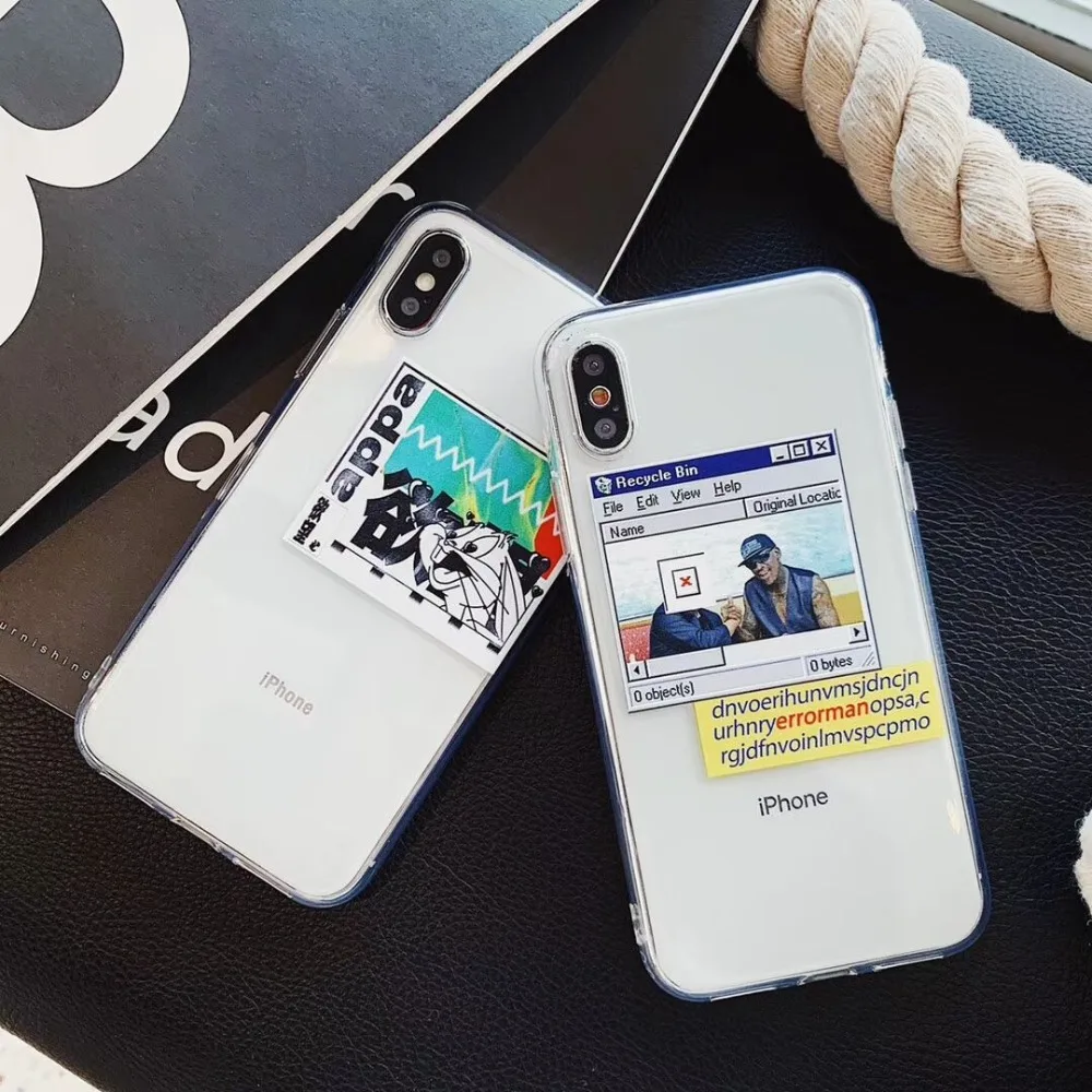 Индивидуальность популярный дизайн прозрачный чехол из ТПУ для iPhone 6 6s 7 8 plus