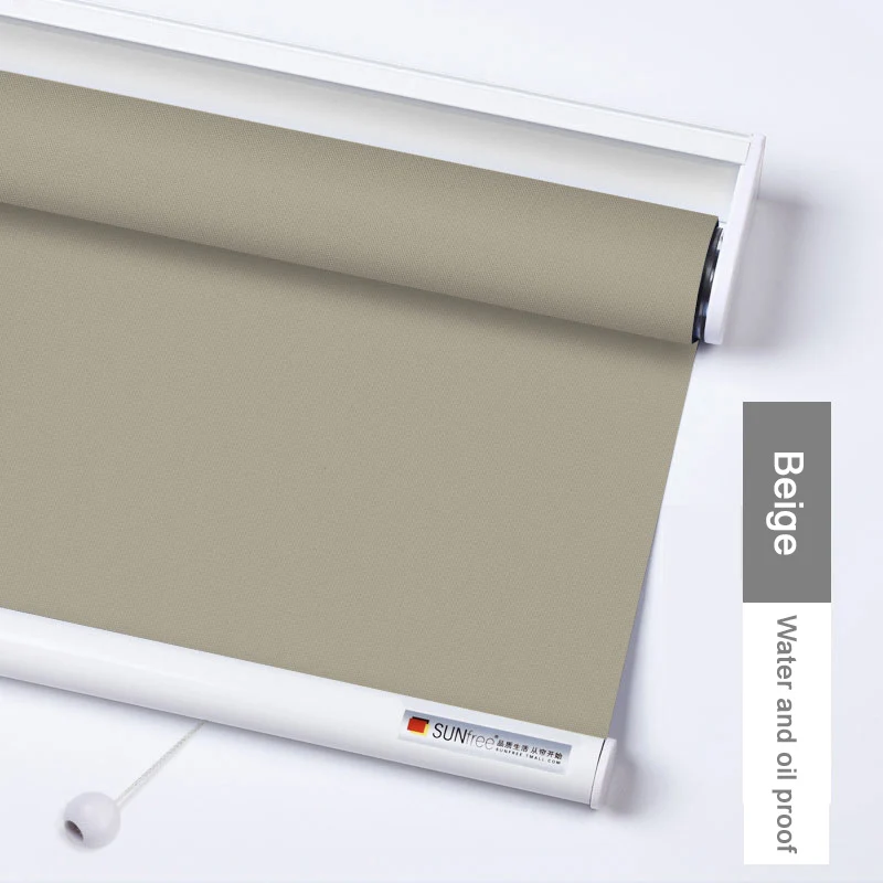 Waterproof Beige SUNFREE Пружинные рулонные шторы система экономии труда Автоматическая рольставни для офиса/Kitch/спальни сделано для измерения - Цвет: Waterproof Beige