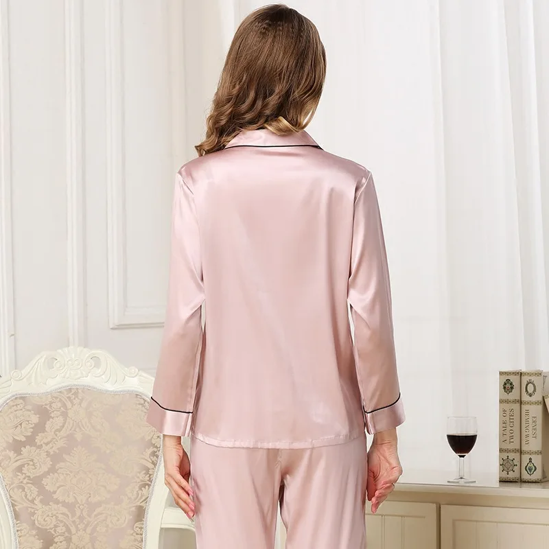 100% mulberry silk female household to take heavy silk pajama bigger sizes M - XXXL (beige)