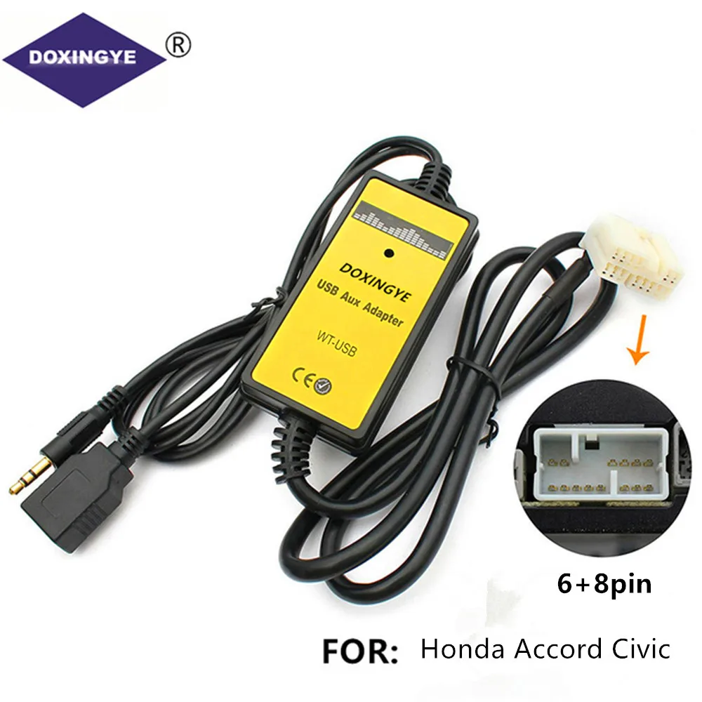 DOXINGYE автомобильный радиоприемник цифровой CD Changer адаптер USB Aux-in адаптер MP3 плеер радио интерфейс для Honda Accord Civic Odyssey S2000