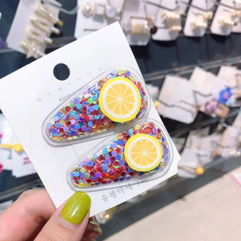 1pc yellow Ruoshui/1 шт./5 шт., женские заколки для волос из смолы и фруктов, модные заколки, украшения, прекрасные заколки в Корейском стиле, аксессуары для волос, ручка - Цвет: 1pc yellow