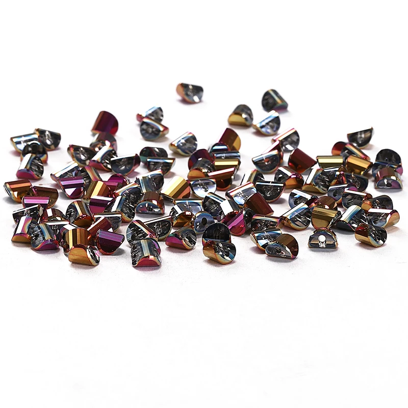 

Hemisphere Crystal Beads Gold AB 10pcs 6mm Austria Crystal Hemisphere Semicircle Charm Glass Loose Beads Jewelry Crafts DIY C5