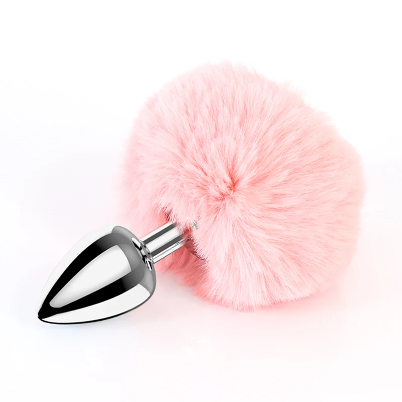 Stainless Steel Butt Plug Anal Sex Toys for Women Plush Rabbit Tail Erotic bdsm Dildo |