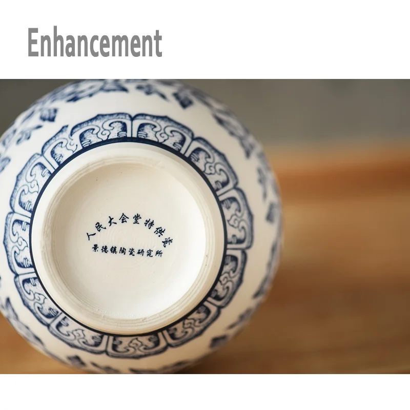 

Blue and White Porcelain Vases Interlocking Lotus Design Flower Ceramic Vase Handmade Home Decoration Jingdezhen Flower Vases