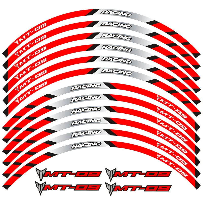 Новинка 12 шт. наклейка на колесо мотоцикла Полоса Светоотражающая обод для YAMAHA MT