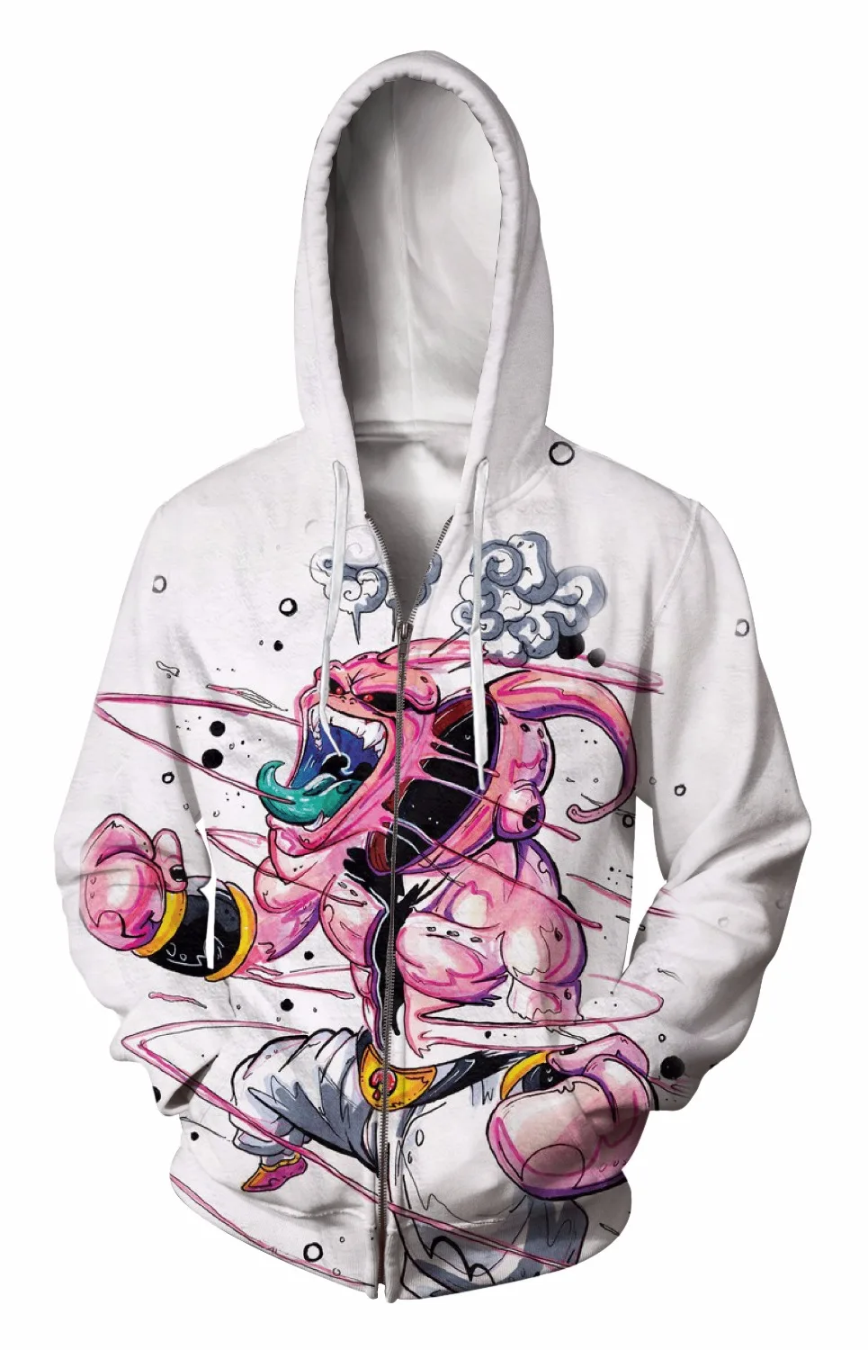 Толстовка с капюшоном на молнии мягкая кофта 3d принтом дьявола европейская