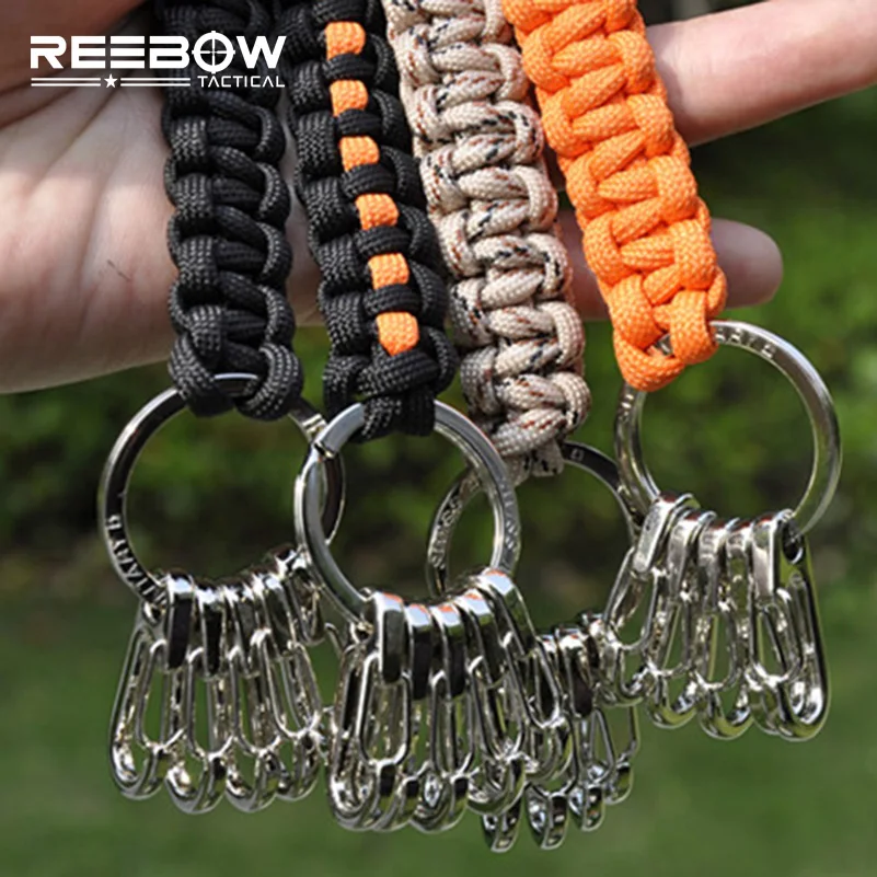 Открытый сплав брелки из нержавеющей стали кольцо ручной работы тканый сильный