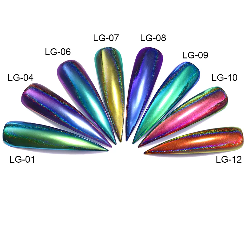 BORN PRETTY Laser Хамелеон Павлин блестящий порошок голографический зеркальный пигмент