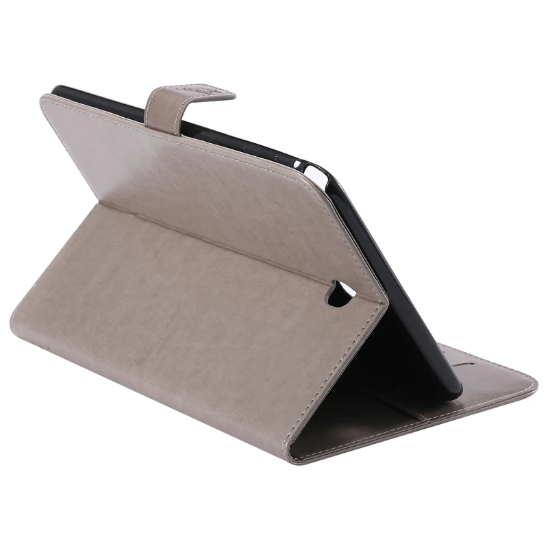 Кошачий деревянный кошелек из тисненой кожи с магнитным клапаном для планшета Samsung Galaxy Tab A 8.0 "SM-T350 T351.