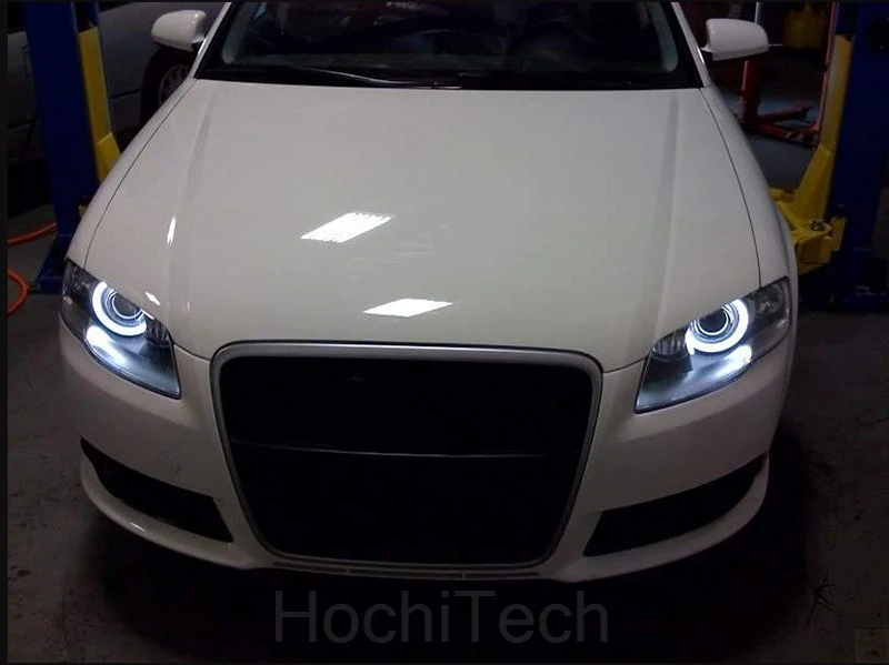 Для Audi A4 S4 RS4 2005 2006 2007 2008 2009 ультра яркий SMD белый светодиодный ангельские глазки 2600LM 12V halo Кольцо Комплект дневной ходовой светильник